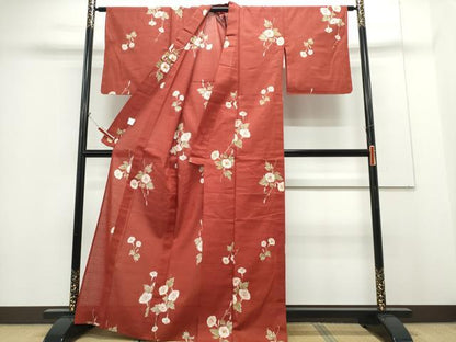 平和屋着物∴夏物　浴衣　朝顔　綿　逸品　CABH1217ng