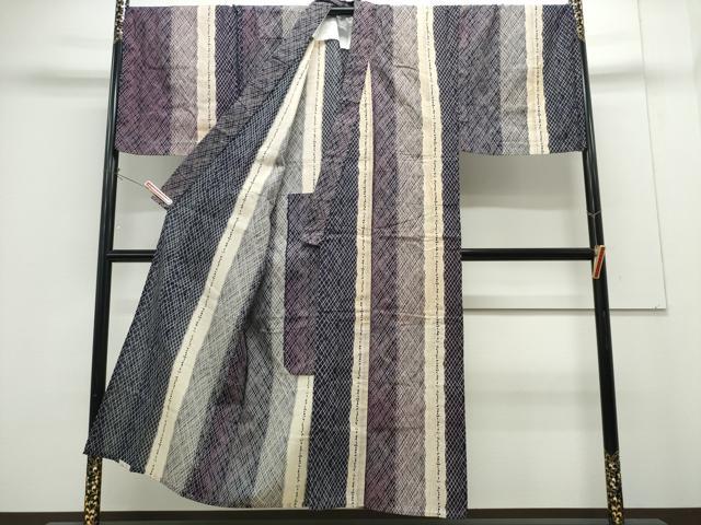 平和屋着物∴夏物　男性　浴衣　菱間道　綿　逸品　CABH1218ng