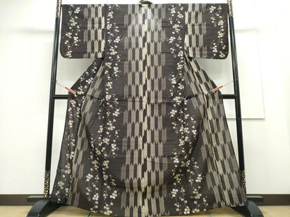 平和屋着物∴夏物　浴衣　枝垂れ花文　綿　逸品　CABH1220ng