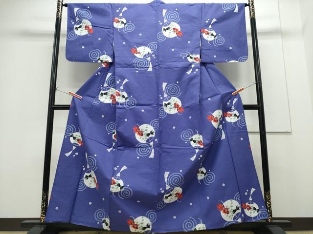 平和屋着物∴夏物　浴衣　金魚　風鈴　日本製　綿　逸品　CABH1223ng