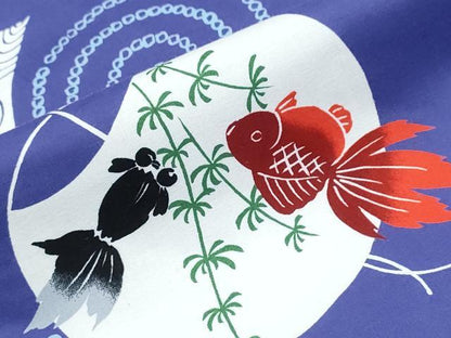 平和屋着物∴夏物　浴衣　金魚　風鈴　日本製　綿　逸品　CABH1223ng