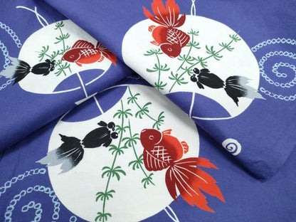 平和屋着物∴夏物　浴衣　金魚　風鈴　日本製　綿　逸品　CABH1223ng