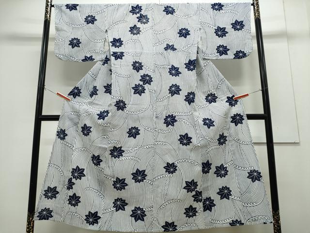 平和屋着物∴夏物　浴衣　綿絽　竜田川　綿　逸品　CABH1232ng