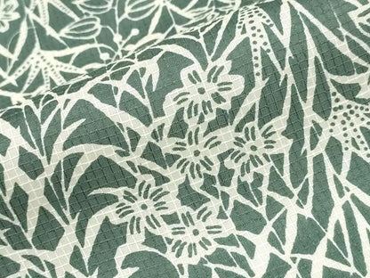 平和屋着物＊夏物　小紋　絹紅梅　草花尽くし　正絹　逸品　CABH1234ng