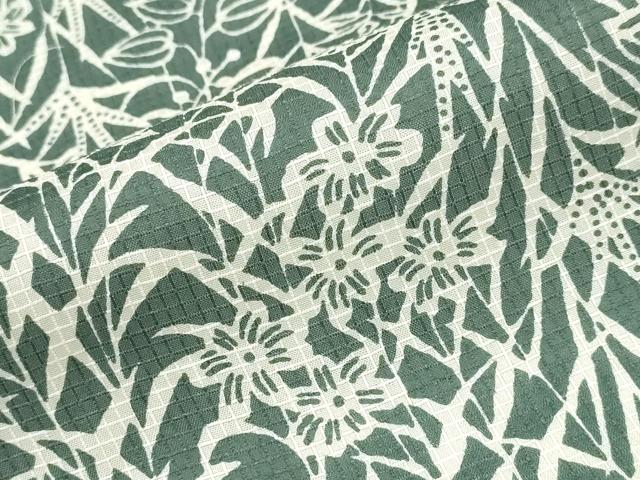 平和屋着物＊夏物　小紋　絹紅梅　草花尽くし　正絹　逸品　CABH1234ng