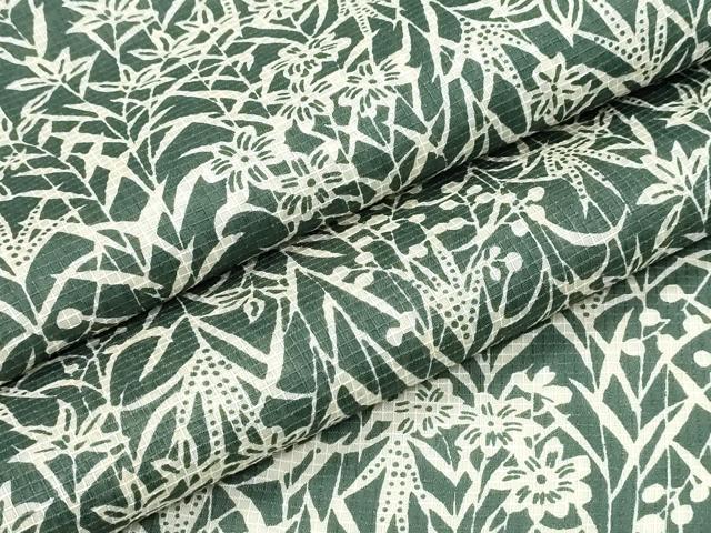 平和屋着物＊夏物　小紋　絹紅梅　草花尽くし　正絹　逸品　CABH1234ng