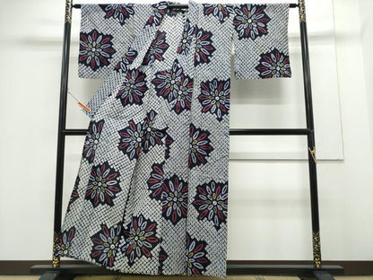 平和屋着物∴夏物　浴衣　有松鳴海絞り　花火　綿　逸品　CABH1238ng