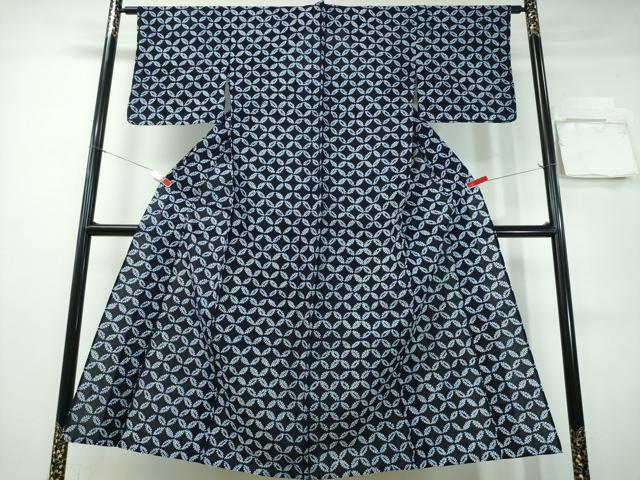 平和屋着物∴夏物　浴衣　有松鳴海絞り　七宝文　綿　逸品　CABH1240ng