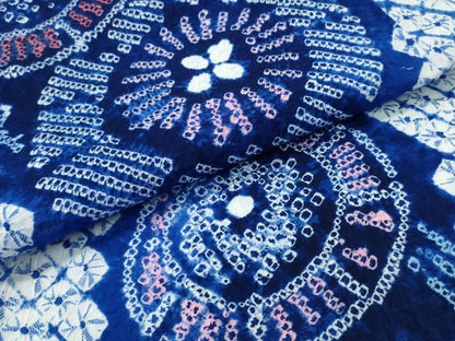 平和屋着物∴夏物　浴衣　有松鳴海絞り　番傘　綿　逸品　CABH1241ng