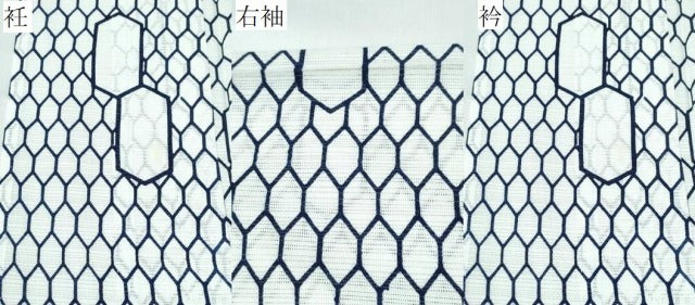 平和屋着物∴夏物　浴衣　綿絽　亀甲文　綿　逸品　CABH1254ng