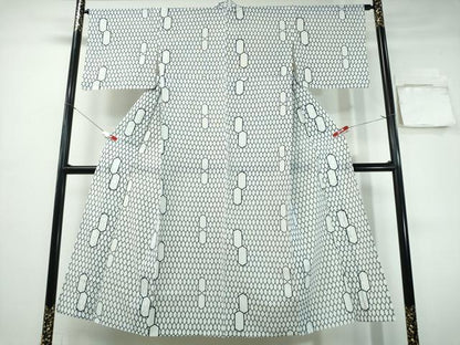 平和屋着物∴夏物　浴衣　綿絽　亀甲文　綿　逸品　CABH1254ng