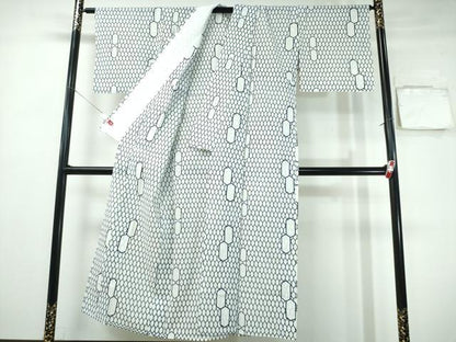 平和屋着物∴夏物　浴衣　綿絽　亀甲文　綿　逸品　CABH1254ng