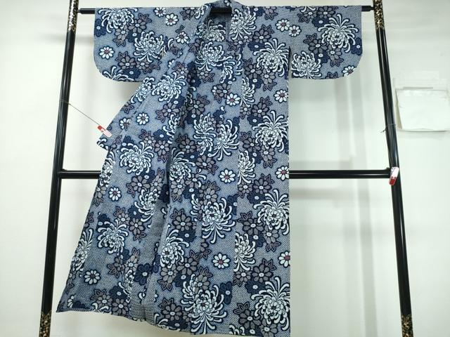 平和屋着物∴夏物　浴衣　乱菊　リップル生地　綿　逸品　CABH1255ng
