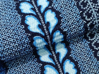 平和屋着物∴夏物　浴衣　枝葉間道　リップル生地　綿　逸品　CABH1256ng