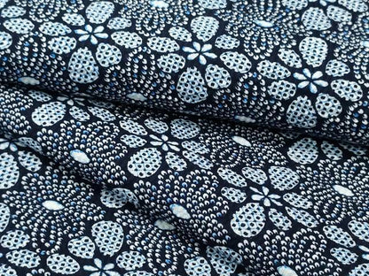 平和屋着物∴夏物　浴衣　花繋ぎ　リップル生地　綿　逸品　CABH1257ng