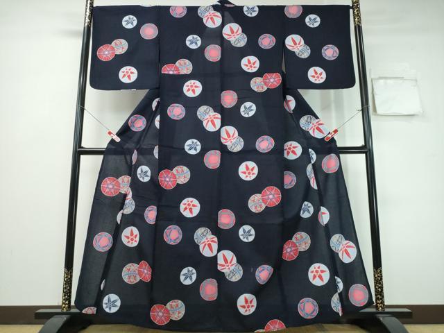 平和屋着物∴夏物　浴衣　綿紅梅　毬　綿　逸品　CABH1265ng
