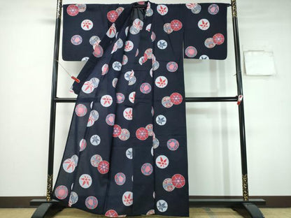 平和屋着物∴夏物　浴衣　綿紅梅　毬　綿　逸品　CABH1265ng