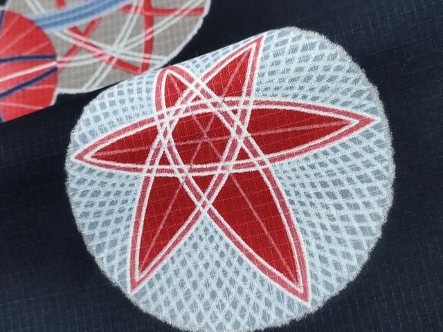 平和屋着物∴夏物　浴衣　綿紅梅　毬　綿　逸品　CABH1265ng