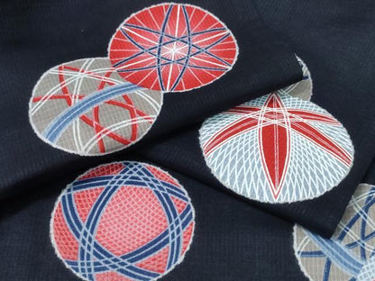 平和屋着物∴夏物　浴衣　綿紅梅　毬　綿　逸品　CABH1265ng