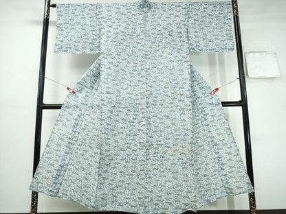 平和屋着物∴夏物　浴衣　綿紅梅　藍　霞枝松　綿　逸品　CABH1266ng