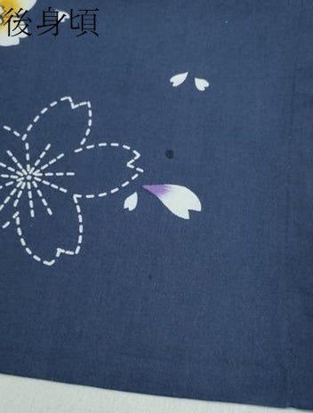 平和屋着物∴夏物　浴衣　舞桜　綿　逸品　CABH1272ng