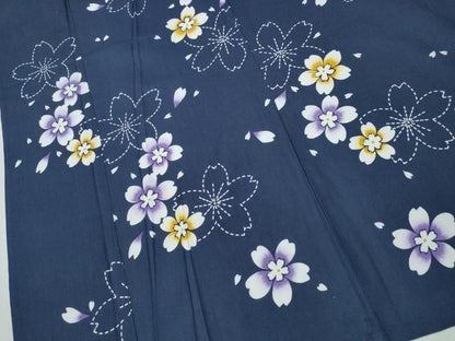 平和屋着物∴夏物　浴衣　舞桜　綿　逸品　CABH1272ng