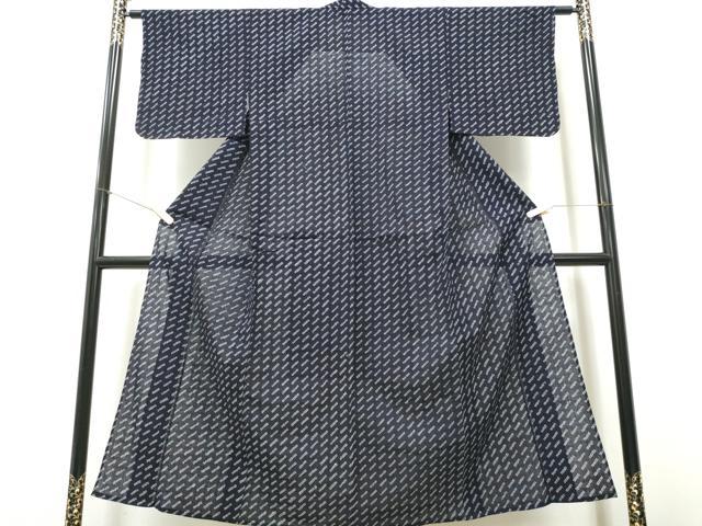 平和屋着物∴夏物　浴衣　有松鳴海絞り　斜線文　綿　逸品　CABH1281ng