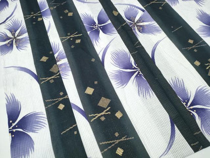 平和屋着物∴夏物　浴衣　撫子　間道　金彩　綿　逸品　CABH1298ng