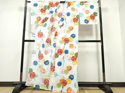 平和屋着物∴夏物　浴衣　綿紅梅　水風船　綿　逸品　CABH1304ng
