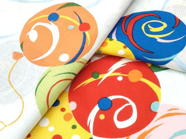 平和屋着物∴夏物　浴衣　綿紅梅　水風船　綿　逸品　CABH1304ng