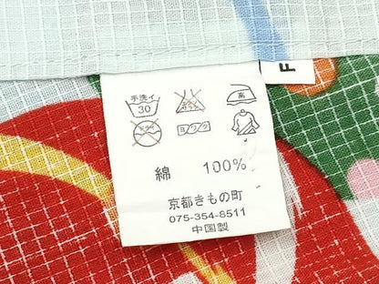 平和屋着物∴夏物　浴衣　綿紅梅　水風船　綿　逸品　CABH1304ng
