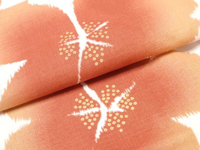 平和屋着物∴夏物　浴衣　綿紅梅　舞桜　綿　逸品　CABH1305ng