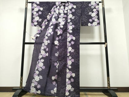 平和屋着物∴夏物　浴衣　牡丹　ラメ　金彩　綿　逸品　CABH1306ng