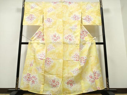 平和屋着物∴夏物　浴衣　草花文　綿　逸品　CABH1310ng