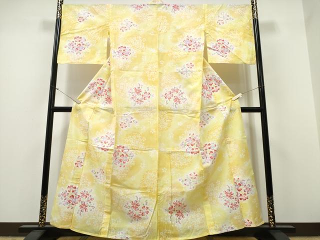 平和屋着物∴夏物　浴衣　草花文　綿　逸品　CABH1310ng