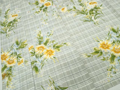 平和屋着物∴夏物　浴衣　手縫い　花束文　日本製　綿　逸品　CABH1311ng