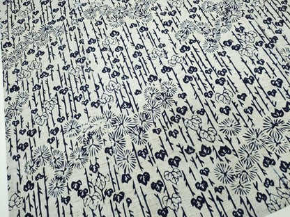 平和屋着物∴夏物　浴衣　注染　手縫い　枝松文　日本製　綿　逸品　CABH1312ng
