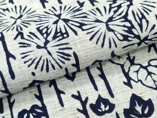 平和屋着物∴夏物　浴衣　注染　手縫い　枝松文　日本製　綿　逸品　CABH1312ng