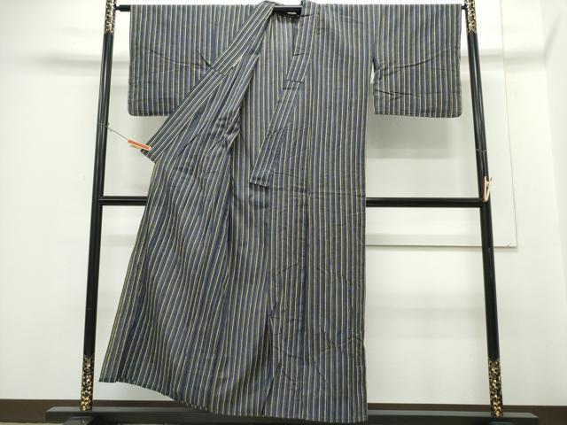 平和屋着物∴夏物　浴衣　縞　綿　逸品　CABH1313ng