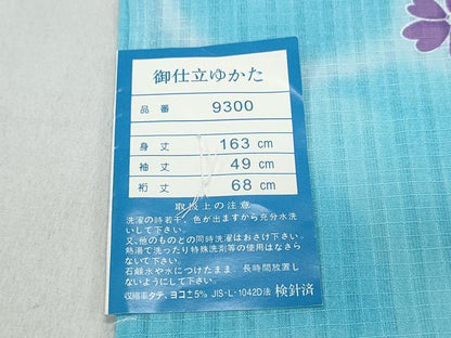 平和屋着物∴夏物　浴衣　綿紅梅　舞桜　綿　逸品　未使用　CABH1316ng