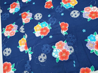 平和屋着物∴夏物　浴衣　綿紅梅　花丸文　綿　逸品　CABH1318ng