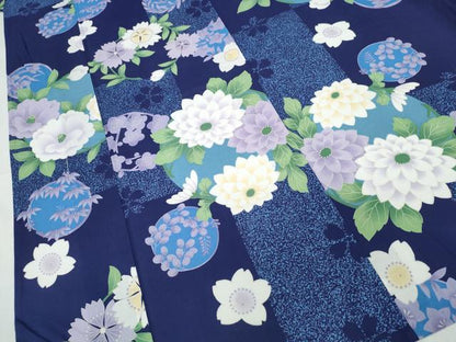 平和屋着物∴夏物　浴衣　花丸文　日本製　綿　逸品　CABH1322ng