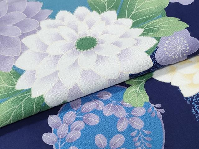 平和屋着物∴夏物　浴衣　花丸文　日本製　綿　逸品　CABH1322ng