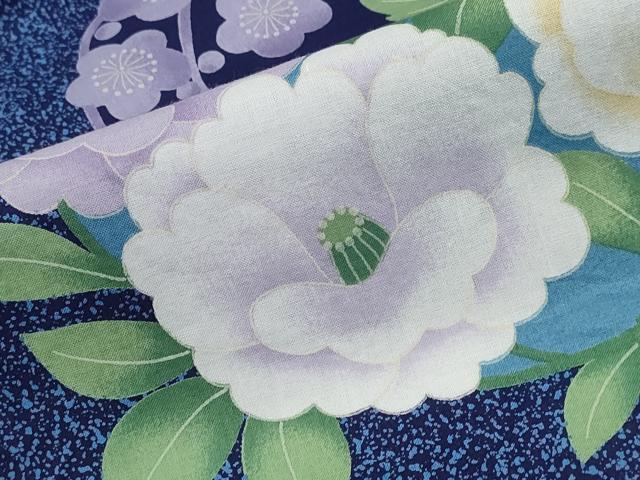平和屋着物∴夏物　浴衣　花丸文　日本製　綿　逸品　CABH1322ng