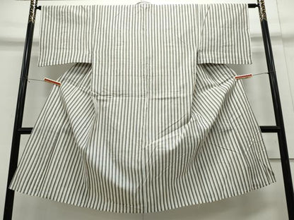 平和屋着物∴夏物　男性　浴衣　縞　綿　逸品　CABH1330ng