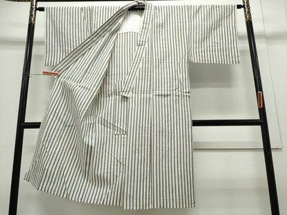 平和屋着物∴夏物　男性　浴衣　縞　綿　逸品　CABH1330ng