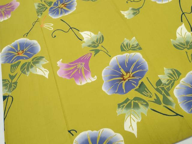 平和屋着物∴夏物　浴衣　注染　朝顔　綿　逸品　CABH1331ng