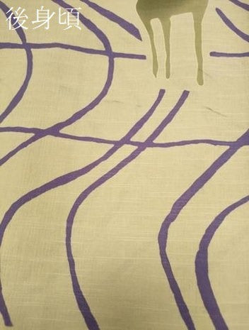 平和屋着物∴夏物　浴衣　tsumori chisato　注染　手縫い　鹿　流水文　日本製　綿　逸品　CABH1335ng
