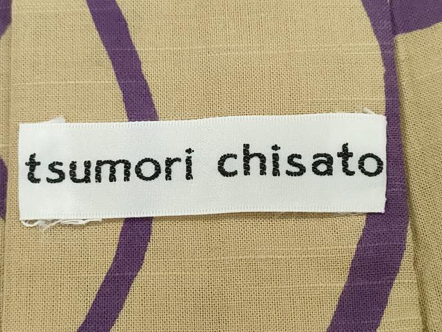 平和屋着物∴夏物　浴衣　tsumori chisato　注染　手縫い　鹿　流水文　日本製　綿　逸品　CABH1335ng