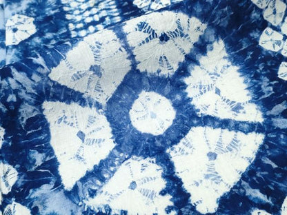 平和屋着物∴夏物　浴衣　有松鳴海絞り　流水亀甲花文　綿　逸品　CABH1358ng